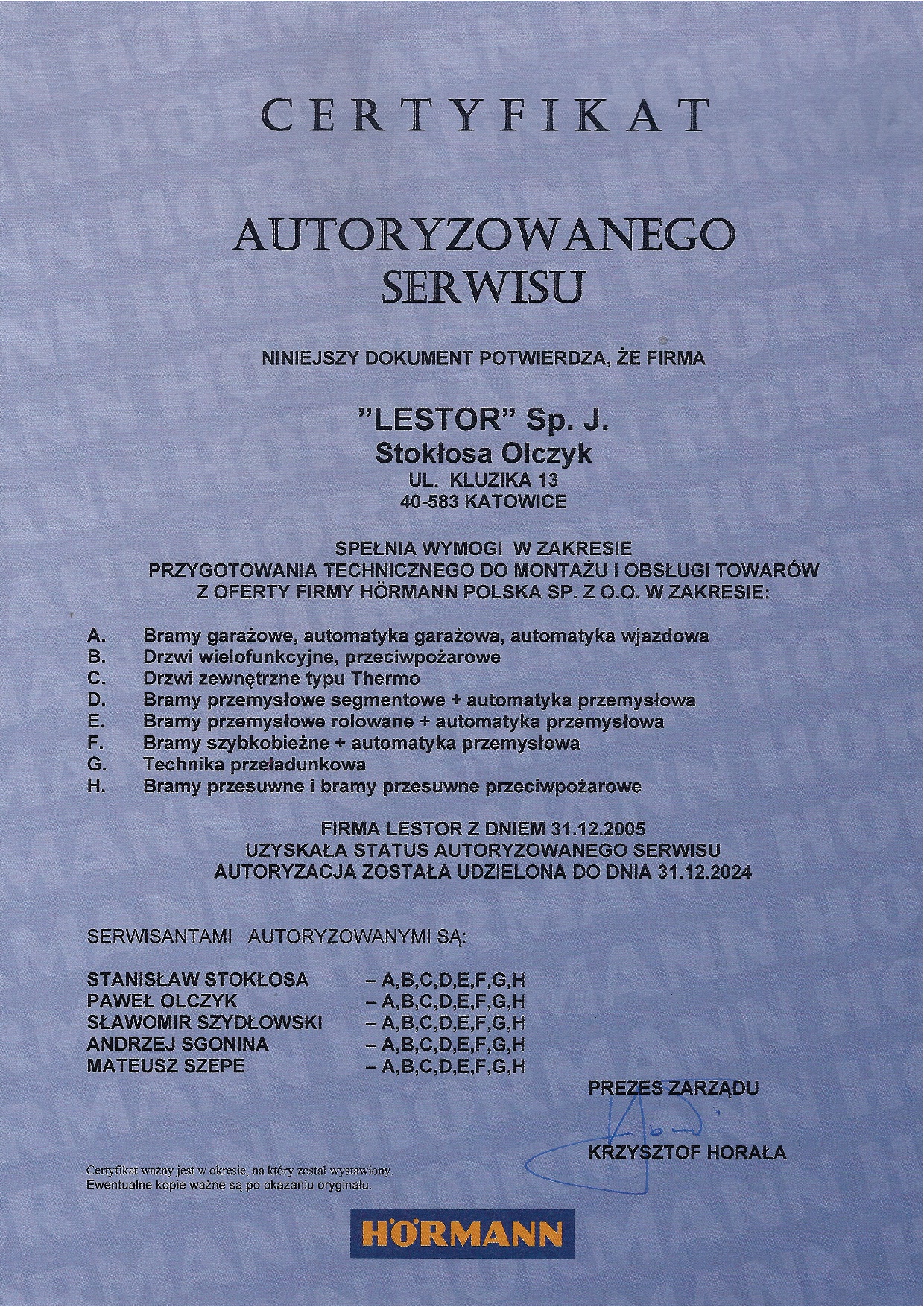 Autoryzacja serwis 2023